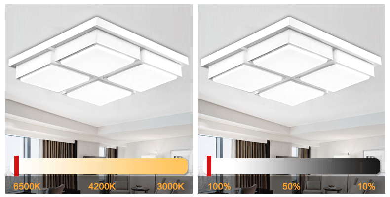 dimmbar LED Deckenlampen Decken leuchte 24W 36W 54W Fernbedienung
