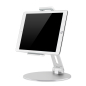 Preview: Tablet & Handy Ständer Halterung aus Aluminium WOW-THAS Silber Höhenverstellbar 360° drehbar
