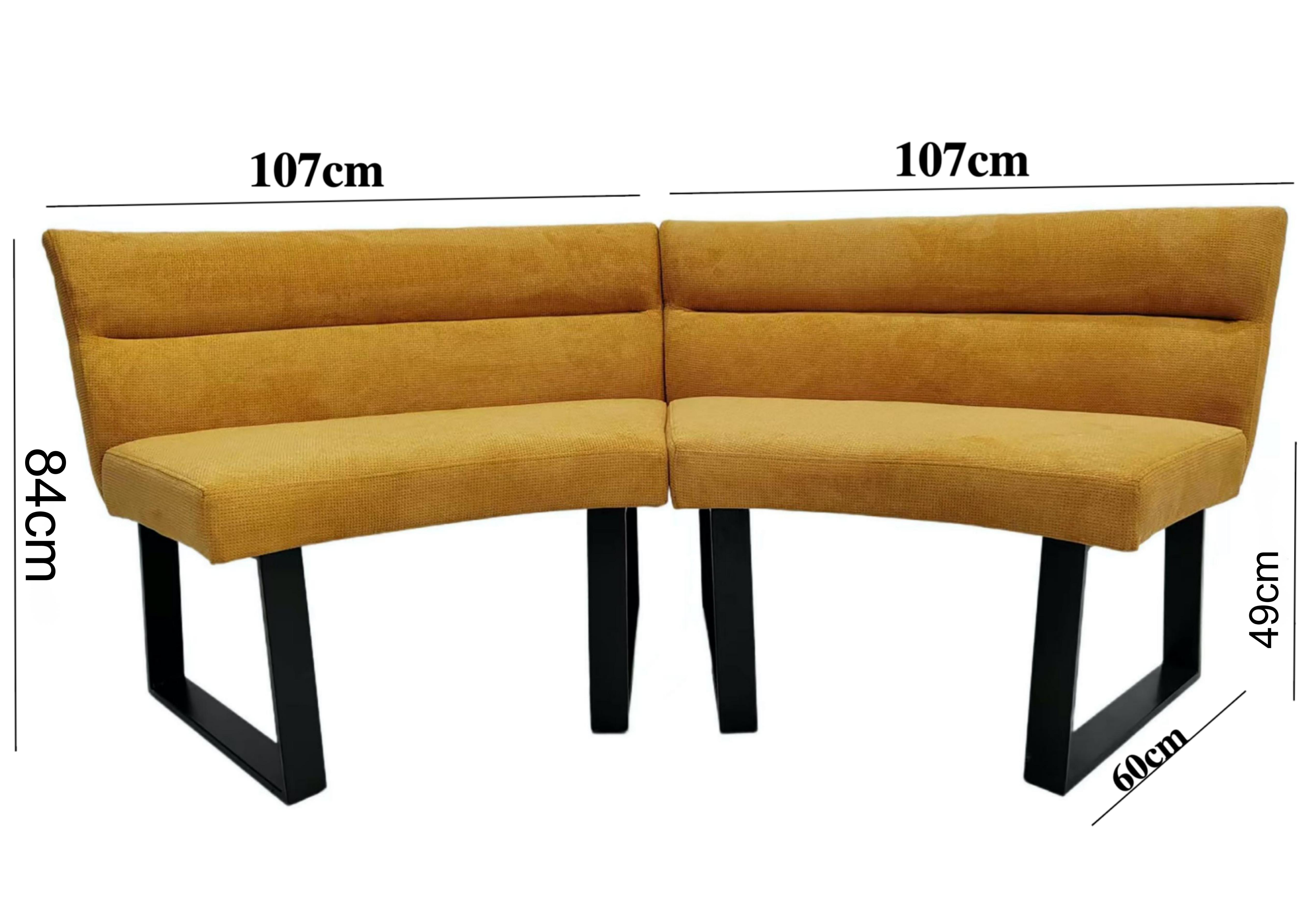 2x Essbank Polsterbank Essbank + 4x Freischwinger Esszimmerstuhl Leinenoptik