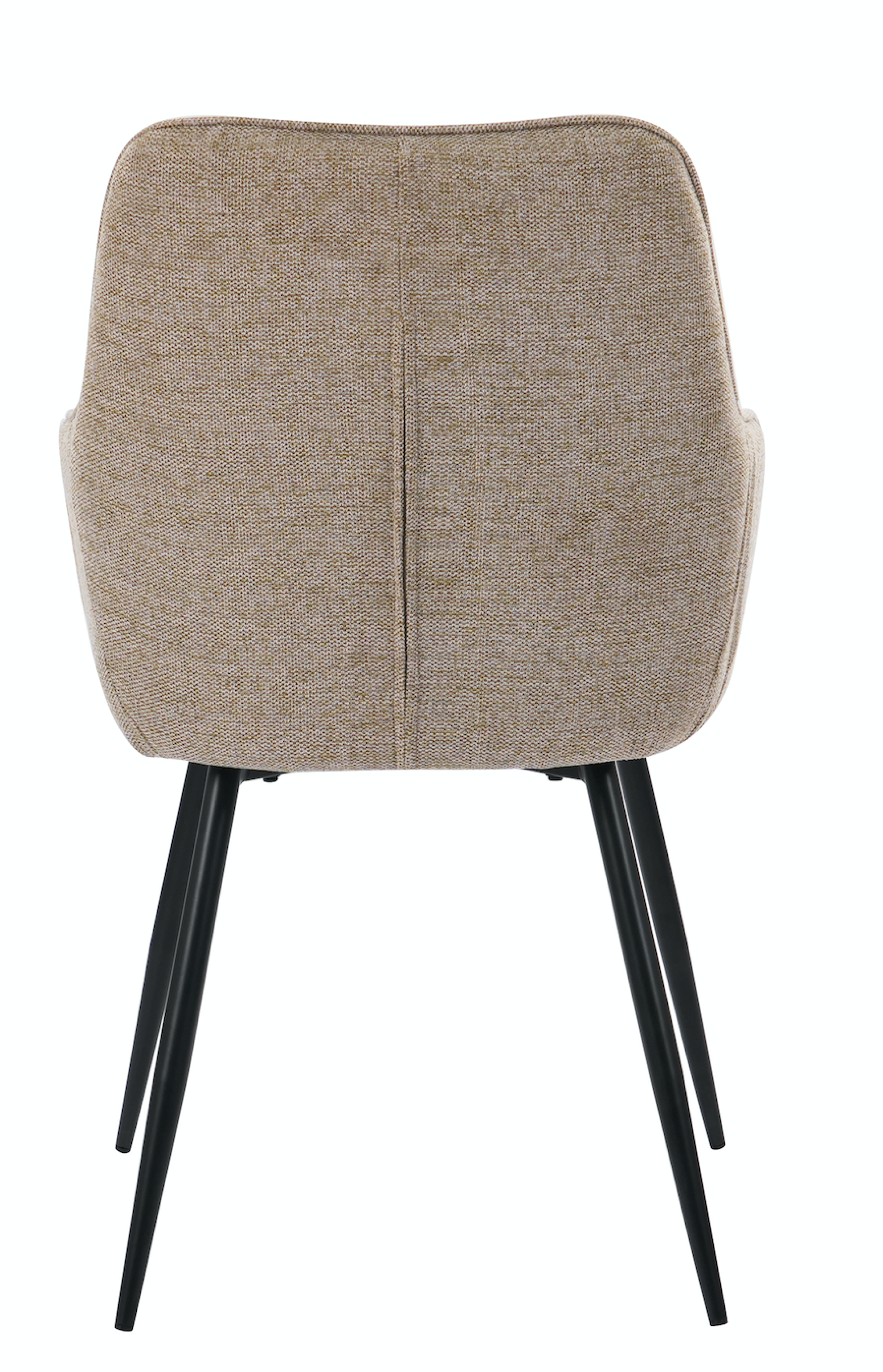 2x Polsterstuhl Esszimmerstuhl Armlehnen extra Sitzpolster Beige W-B-C