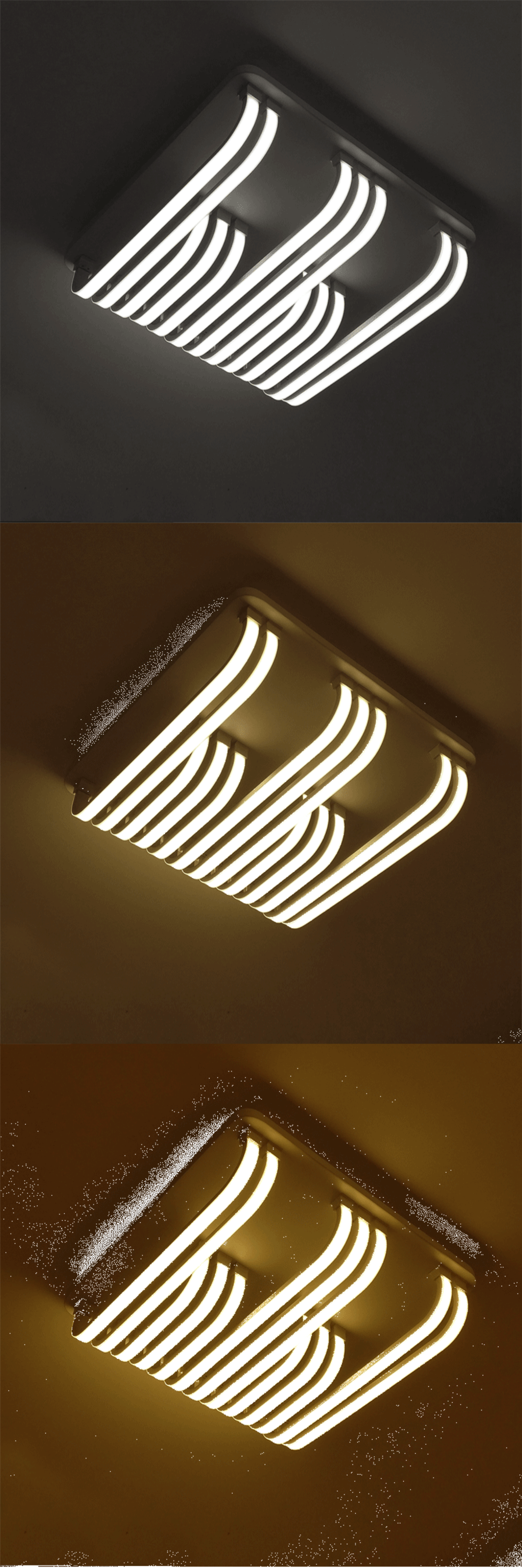 Woward 106W Design LED Deckenleuchte WOW-7680-B | Lichtfarbe und Helligkeit voll dimmbar