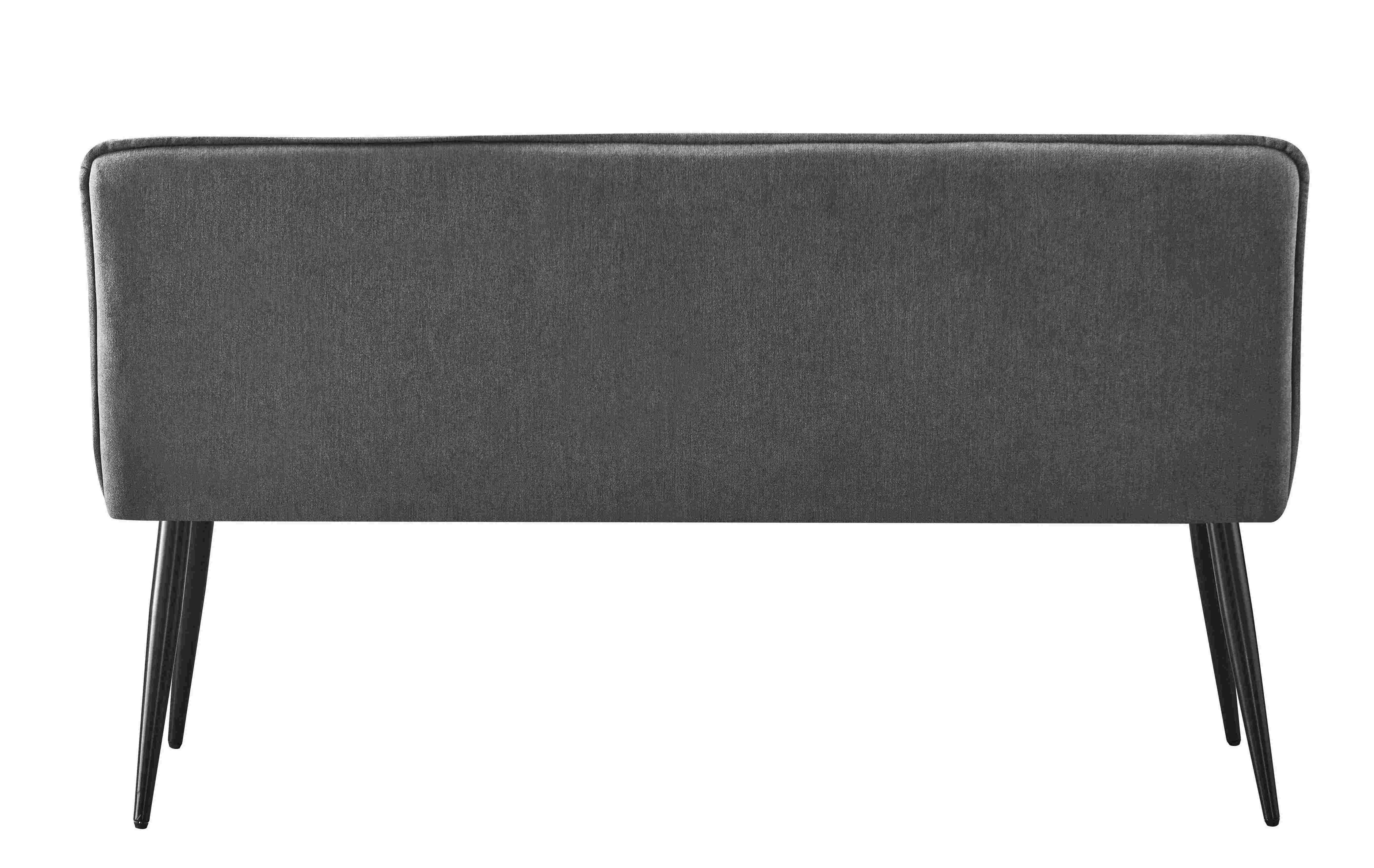 Woward Essbank Polsterbank mit Rückenlehne+4x Armlehnenstuhl Leinen+Metall