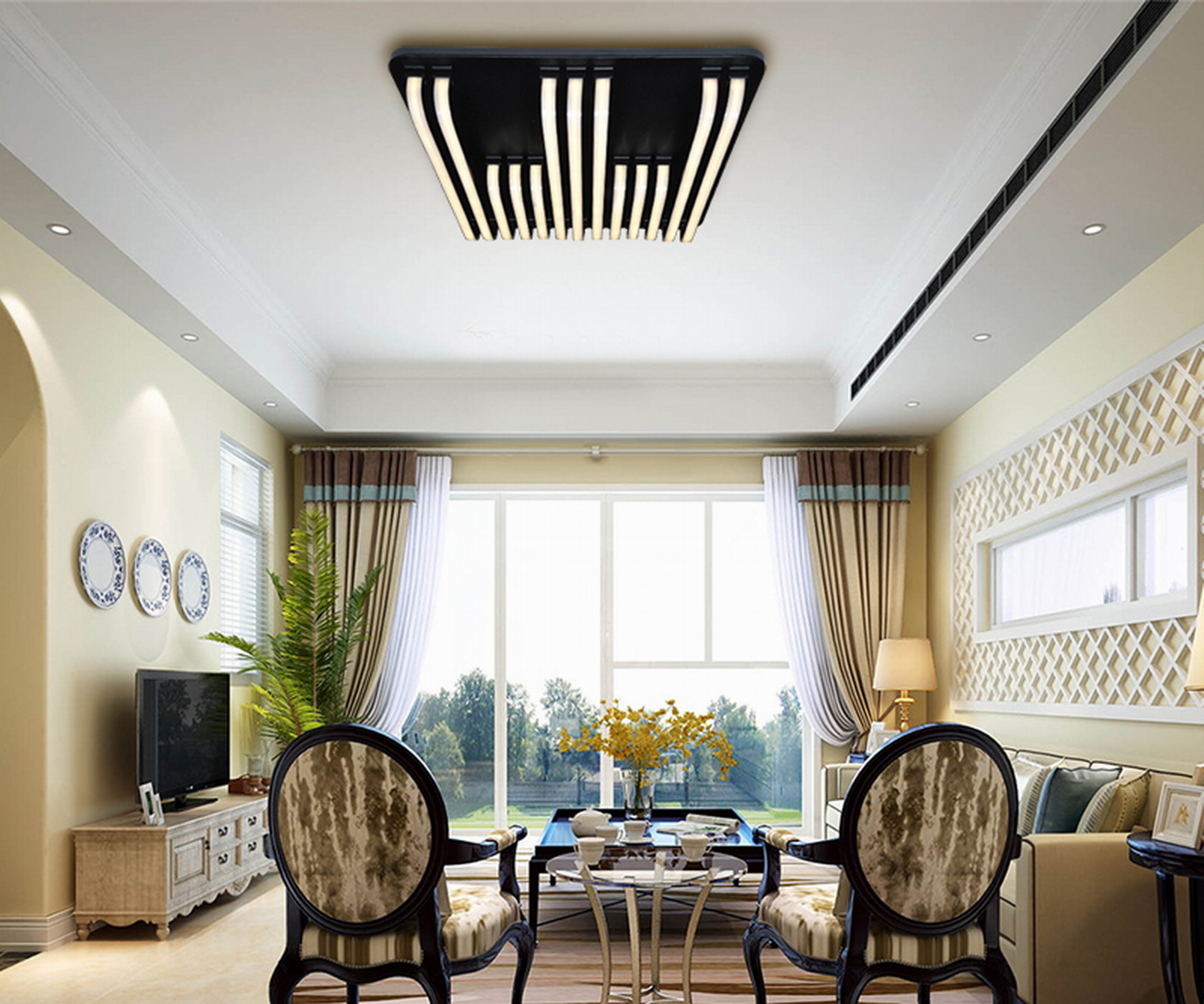 Woward 106W Design LED Deckenleuchte WOW-7680-B | Lichtfarbe und Helligkeit voll dimmbar