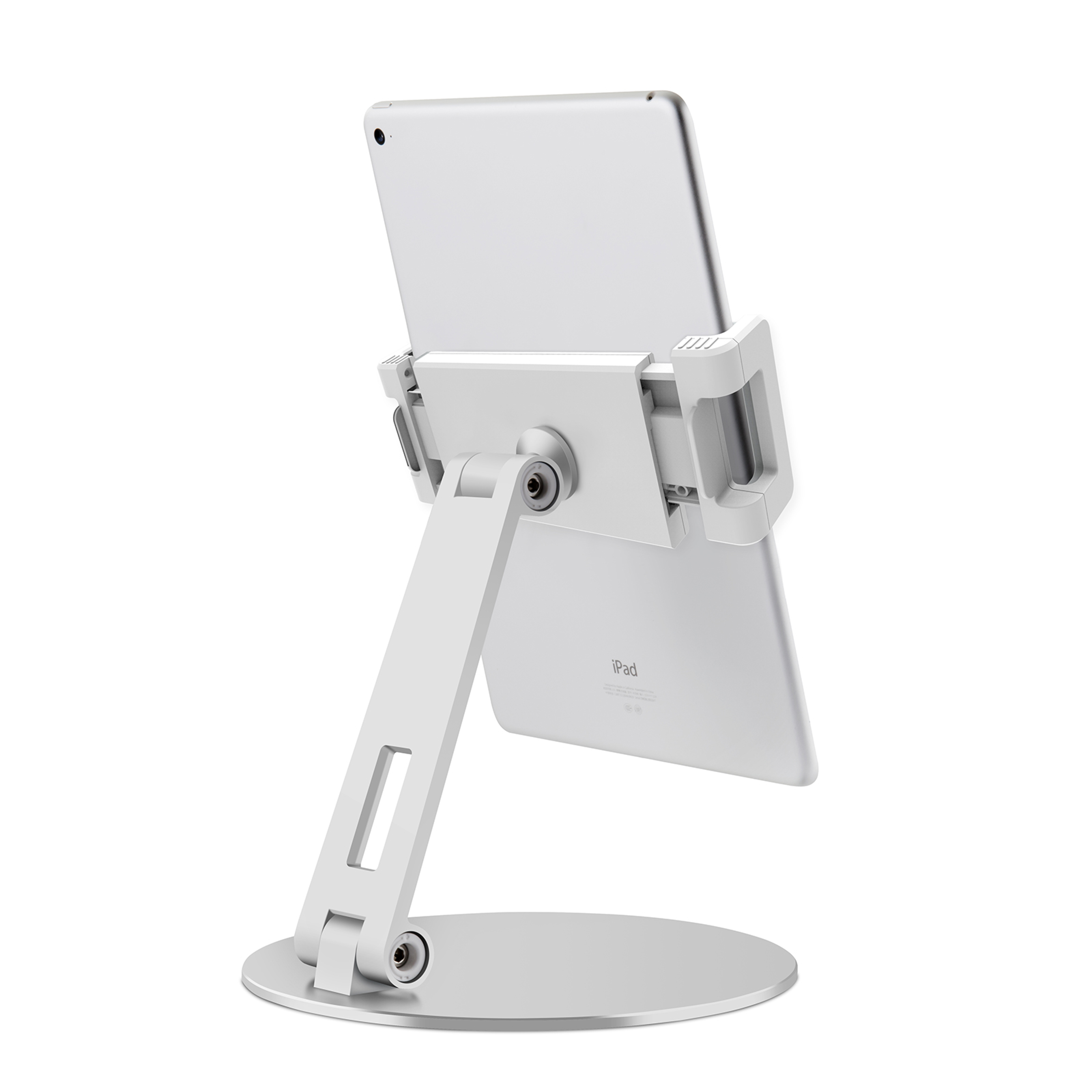 Tablet & Handy Ständer Halterung aus Aluminium WOW-THAS Silber Höhenverstellbar 360° drehbar