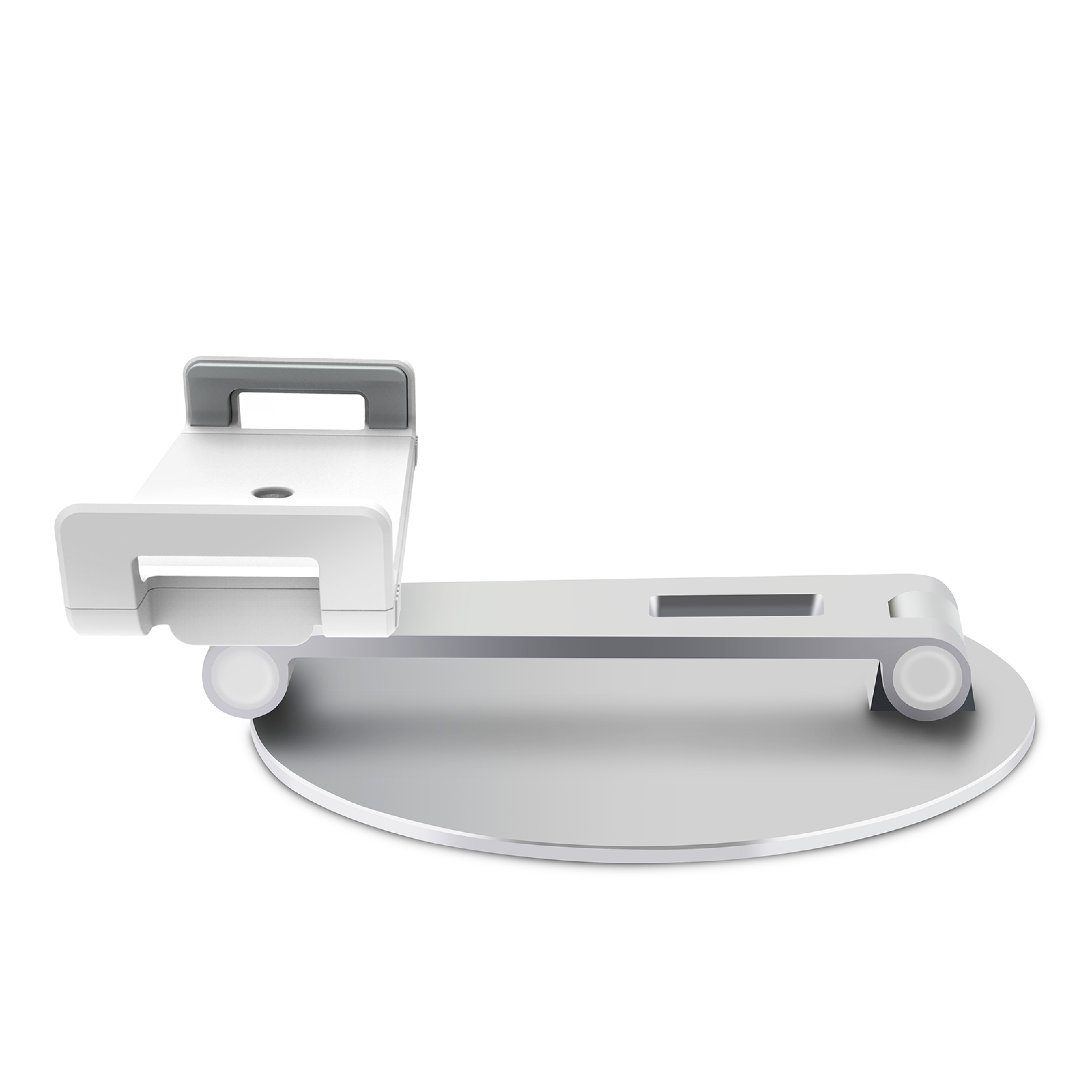 Tablet & Handy Ständer Halterung aus Aluminium WOW-THAS Silber Höhenverstellbar 360° drehbar